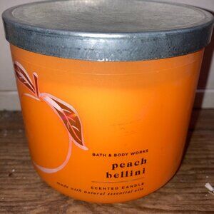 Bath Body Works Candle PEACH BELLINI 3-wick Jar Vintage New Old Stock